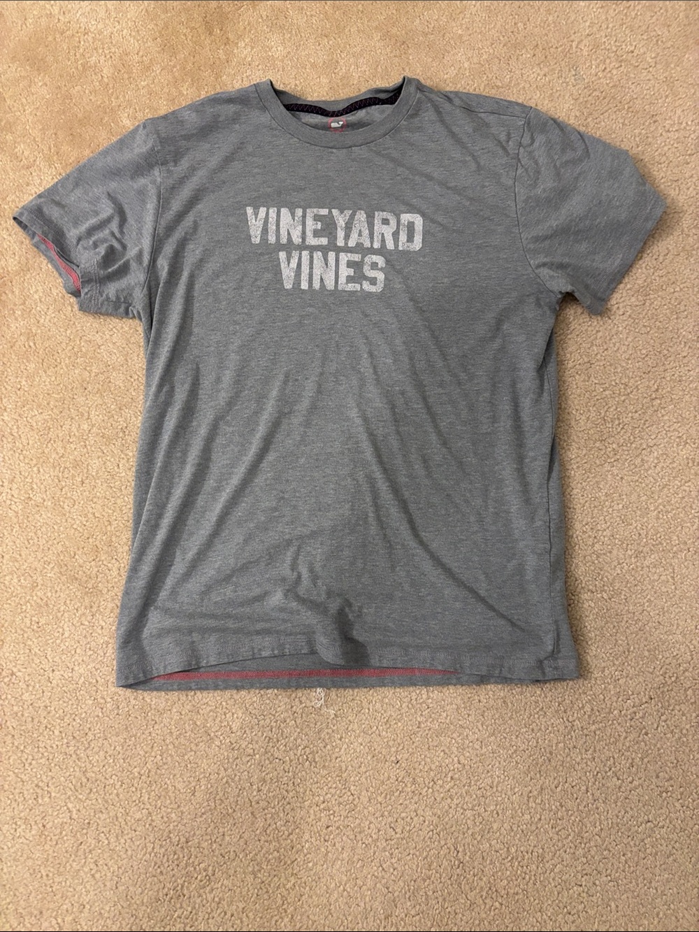 Vineyard Vines Heather Gray Chest Soft Logo Tee